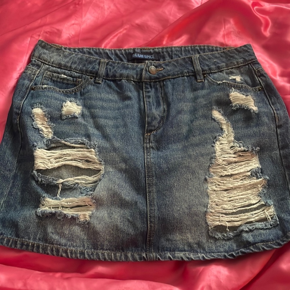 Blue jean skirt
